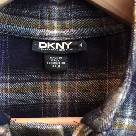 DKNY Plaid Pussy-Bow Dress - Picture 2 of 5